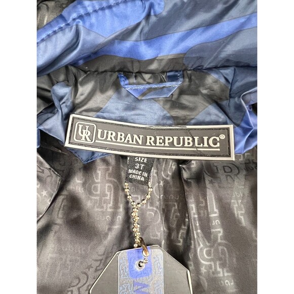Urban Republic Outerwear Scuba Jacket Toddler 3T Navy Blue Hooded Zip Up NWT - Picture 9 of 11